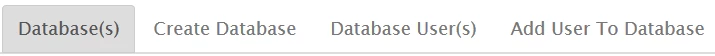 Databases Webuzo