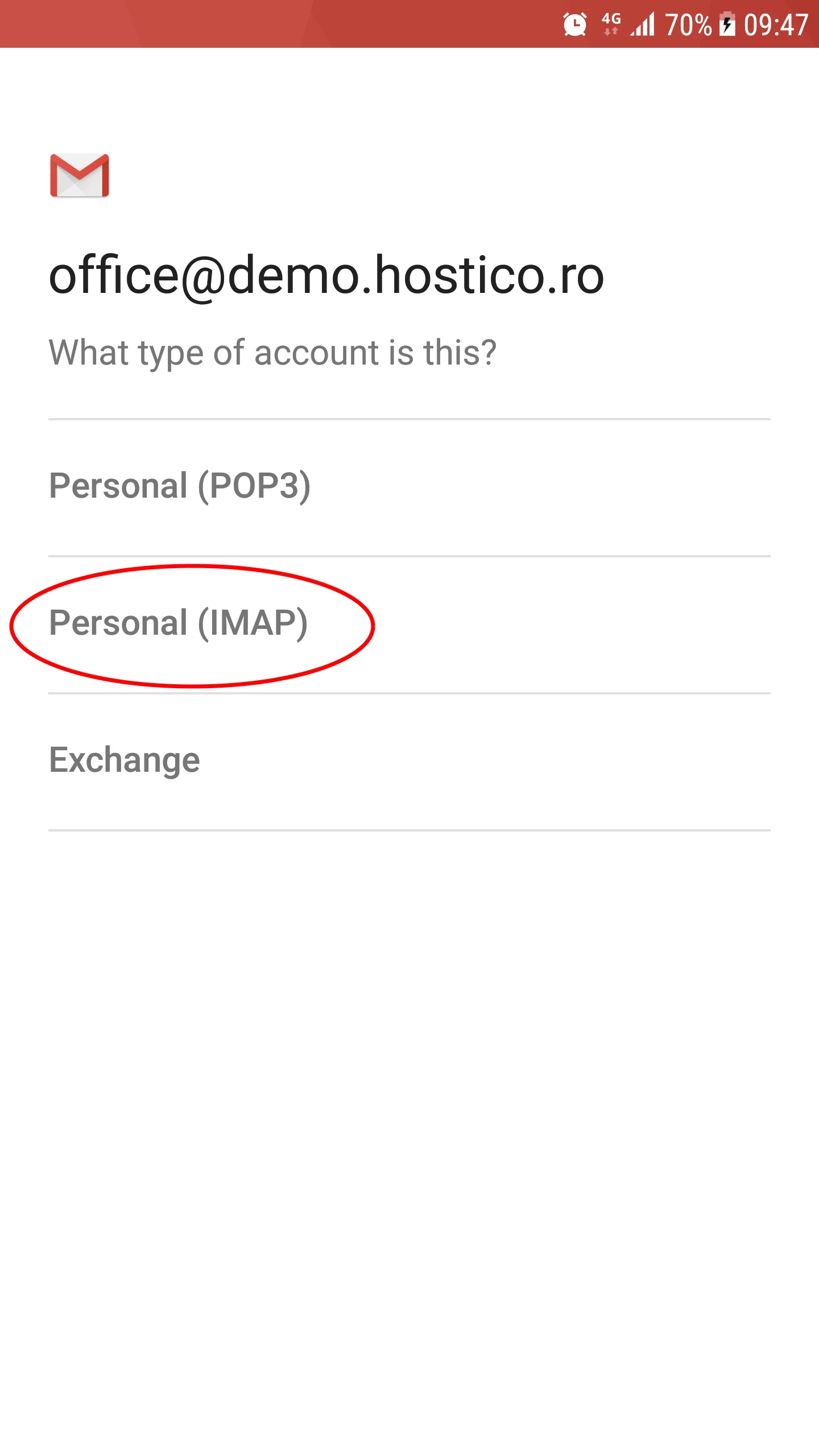 Configurando buzón múltiples dispositivos IMAP