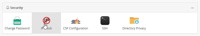 Panel Webuzo Bloqueo de IP