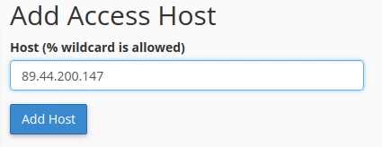 Add Access Host