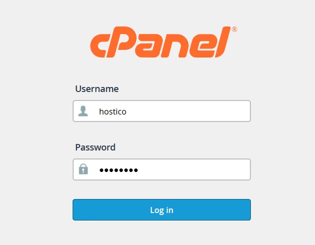 Logare cPanel