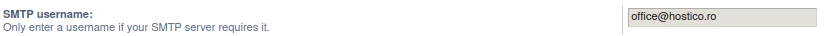 smtp username